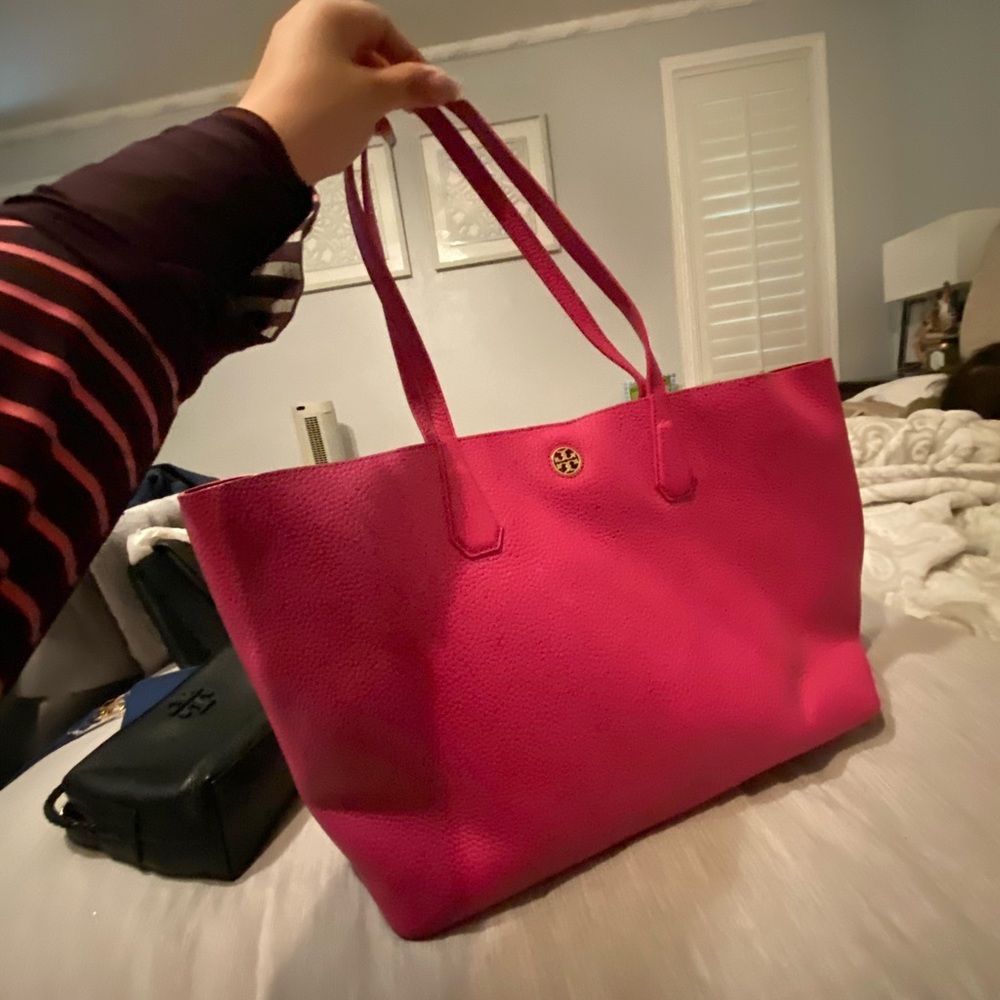 Tory Burch large pink tote